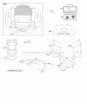 Air Cleaner Blower HousingShrouds Diagram and Parts List for 442577-0121-E1  Briggs and Stratton Engine